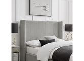 Gemini Grey Fabric Bed - headboard